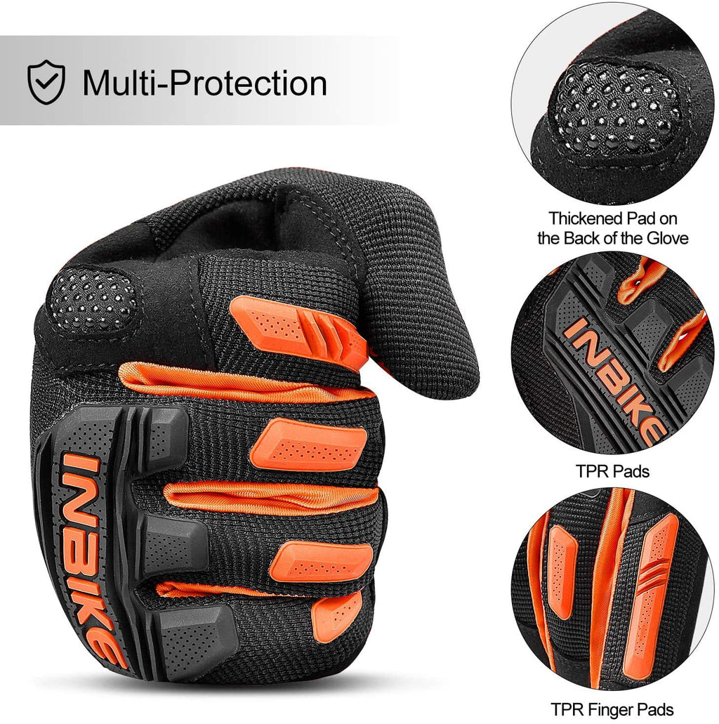 MTB Mountain Bike Gloves Touchscreen with Padded Knuckle Protection K449331