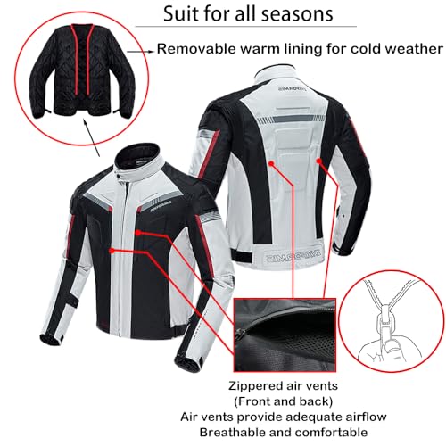 Waterproof Motorcycle Jacket with Armour for Men V4820