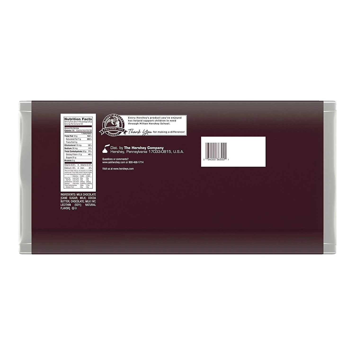 5 Pound Holiday Chocolate Candy Bar Gift C8179