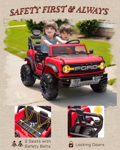 24V Ride on Car for Big Kids, 2 Seater with Remote Control, Pink O4976