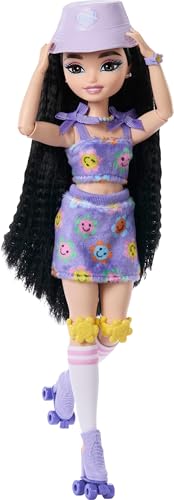 Renee Posable Roller Skating Fashion Doll with Black Hair and Accessories V354174