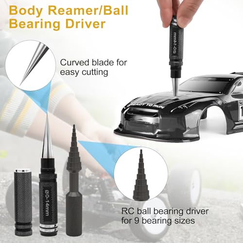 RC Car Tool Kit Hex Screwdriver Set with Pliers Wrench Body Reamer M35204