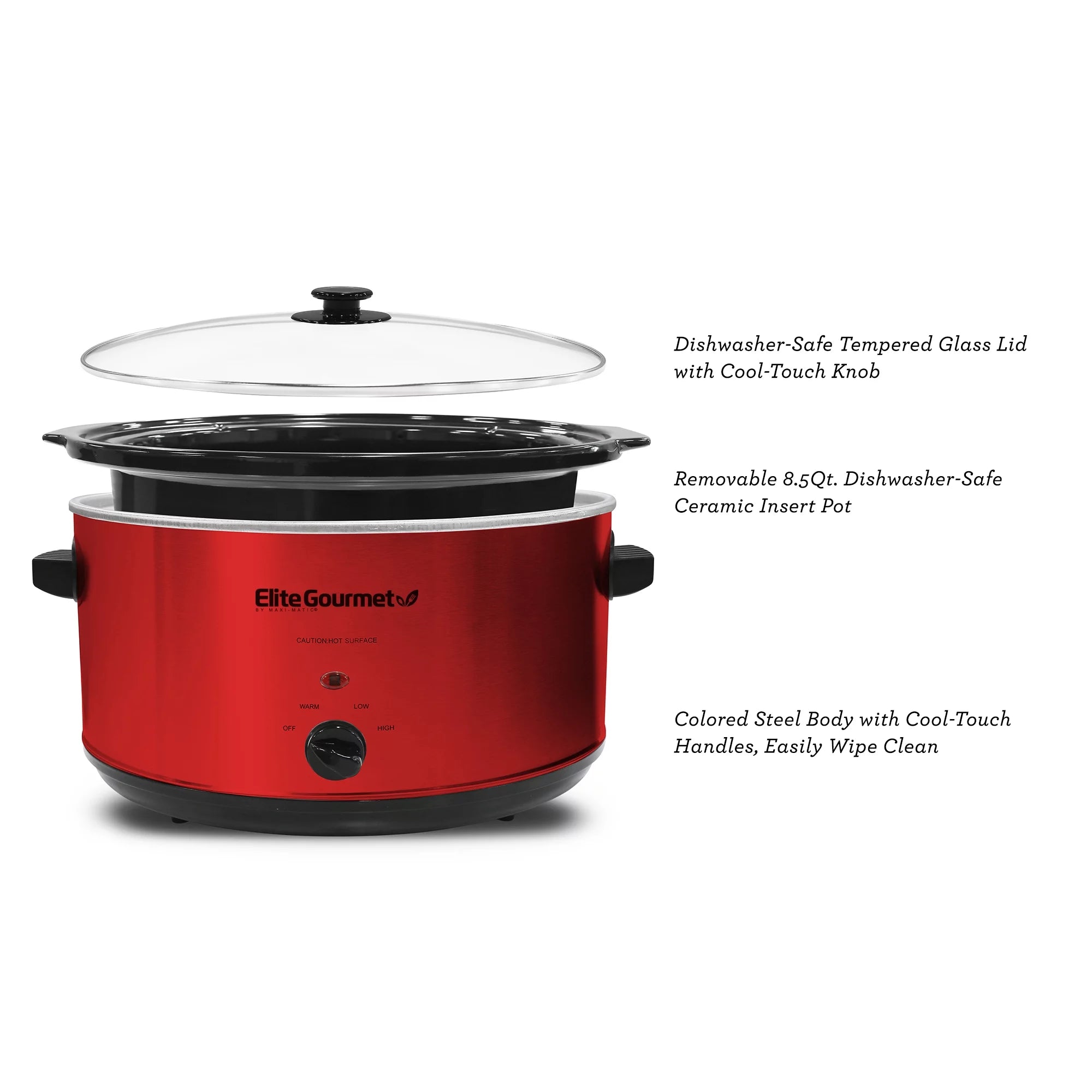 8.5Qt Stainless Steel Slow Cooker I5366