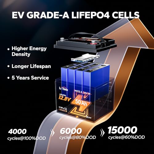 12V 100Ah LiFePO4 Battery Group 31 with Built-in 100A BMS N133