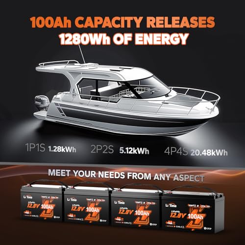 12V 100Ah LiFePO4 Battery Group 31 with Built-in 100A BMS N133