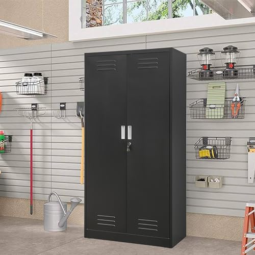 Metal Storage Cabinet with Adjustable Shelves, White W537131
