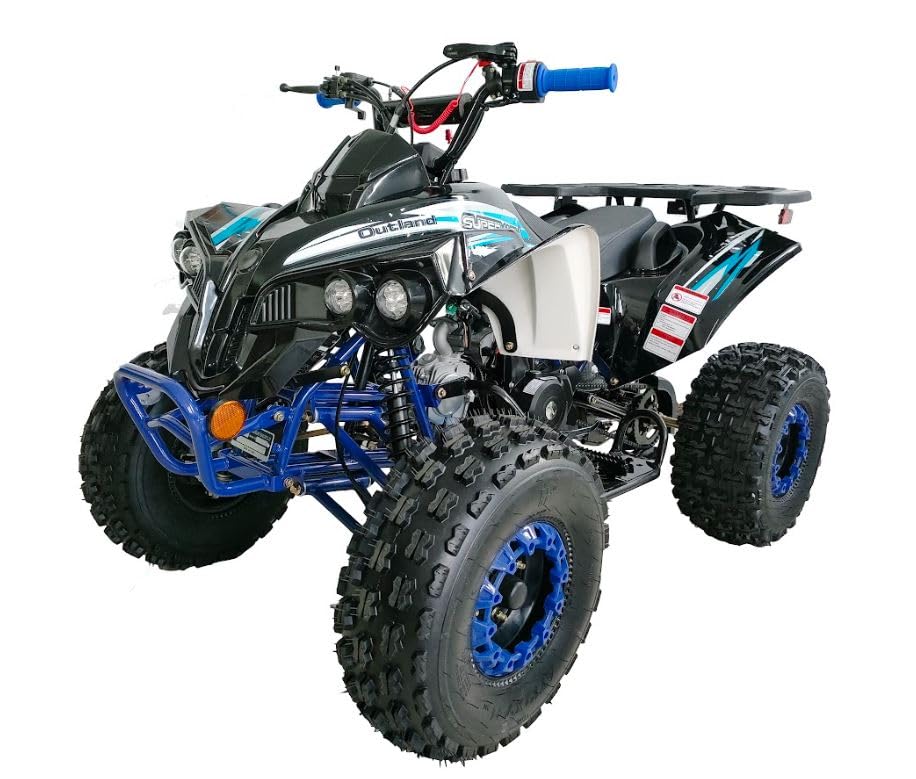 125cc ATV Quad with Reverse, Double Headlights, 19/18 Inch Tires, Green B155511
