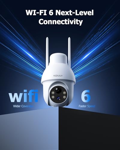 Wireless Outdoor Security Camera, 3MP Pan Tilt 360° with Color Night Vision G68136