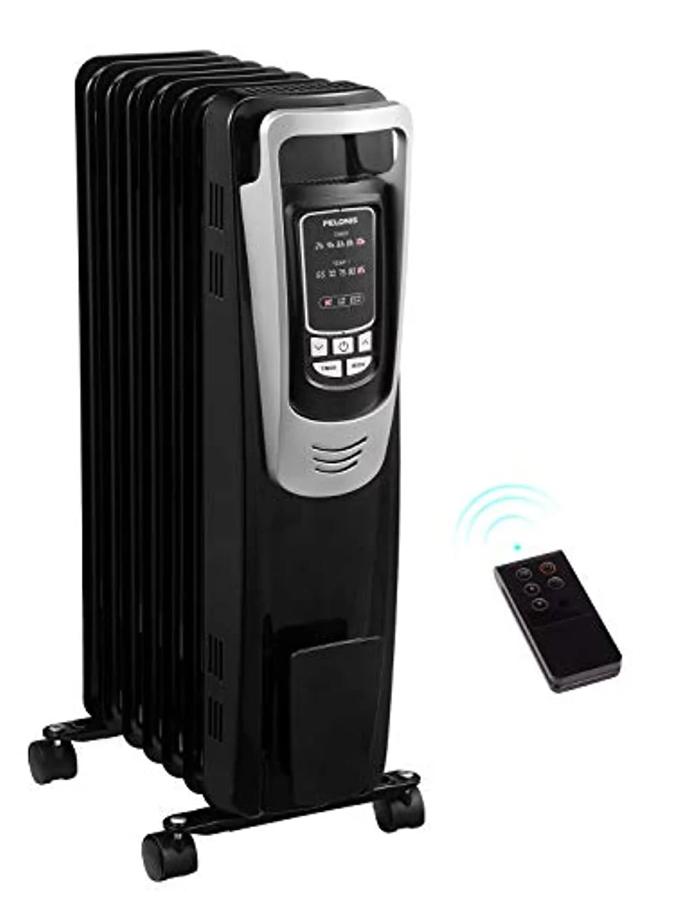 Portable Oil-Filled Radiator Space Heater with Programmable Thermostat and Remote Control A7025
