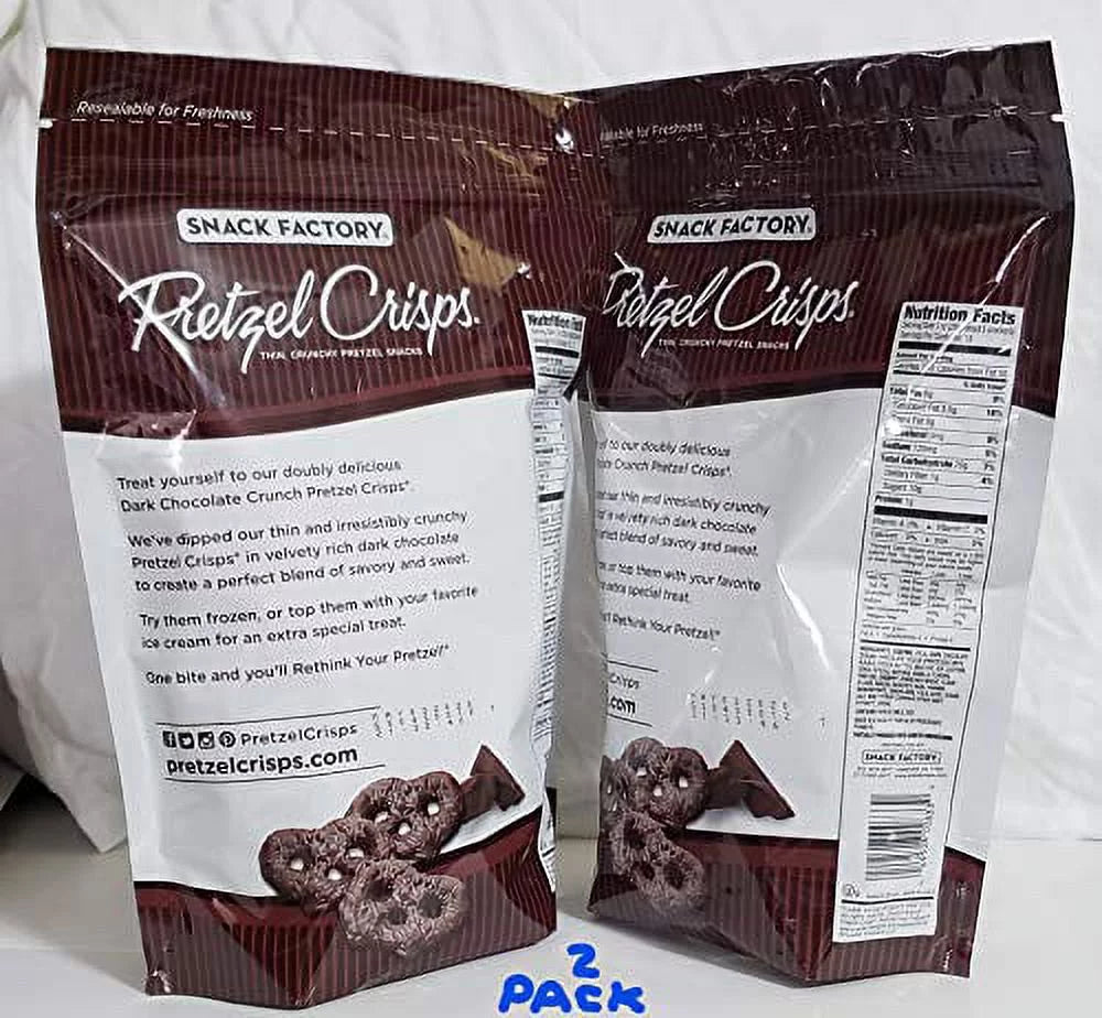 Dark Chocolate Crunch Pretzel Crisps, 36 oz Z5589