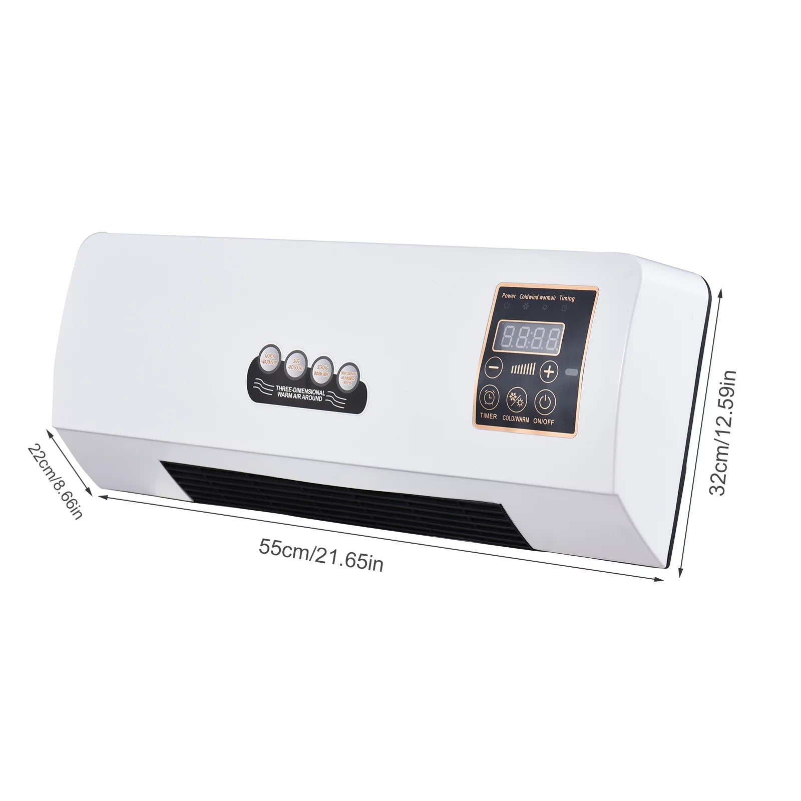 1800W Heater and Air Conditioner Combo, 2-in-1 Cooling and Heating Fan with Remote Control Y399711