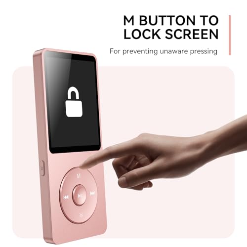 MP3 Player with Bluetooth 5.3, 1.8 Inch Screen, FM Radio, Voice Recorder I138