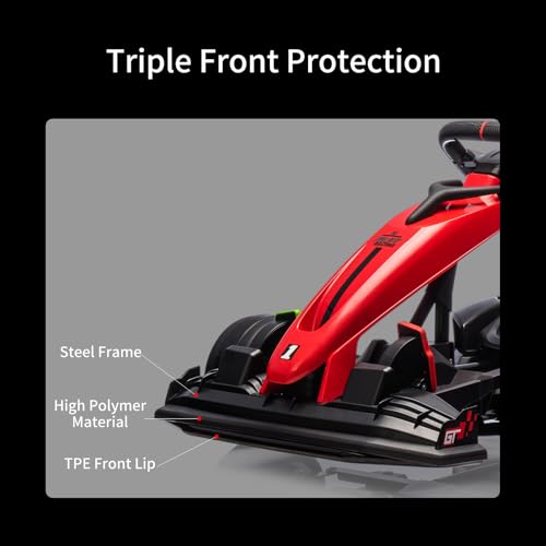 24V Electric Drift Kart for Kids with Adjustable Seat and 8.5MPH Speed Z339