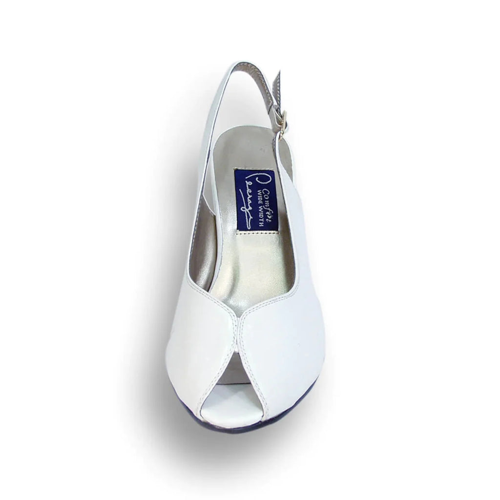Women's Wide Width Leather Slingback Pumps N64279