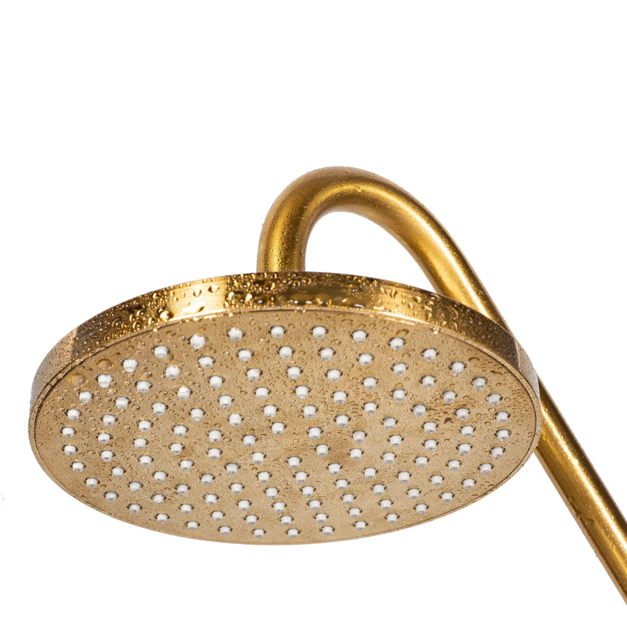 Kauai III Shower System with 8" Rain Showerhead, 5-Function Hand Shower, Adjustable Slide Bar and Soap Dish, Brushed Gold Finish H53812