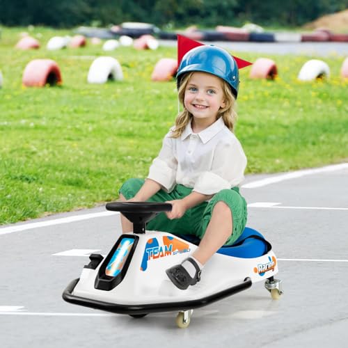 Electric Drifting Go Kart for Kids, 24V Ride On Drift Car with 360° Spin S7961