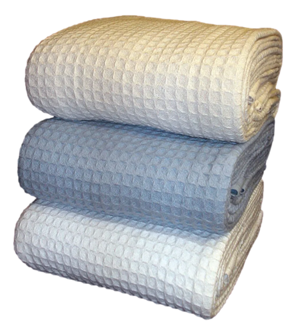 Honeycomb Thermal Waffle Blanket King White N624699