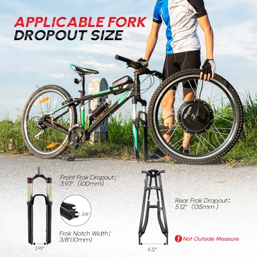 Electric Bike Conversion Kit 48V 1000W 26 Inch Fat Front Wheel Hub Motor J755
