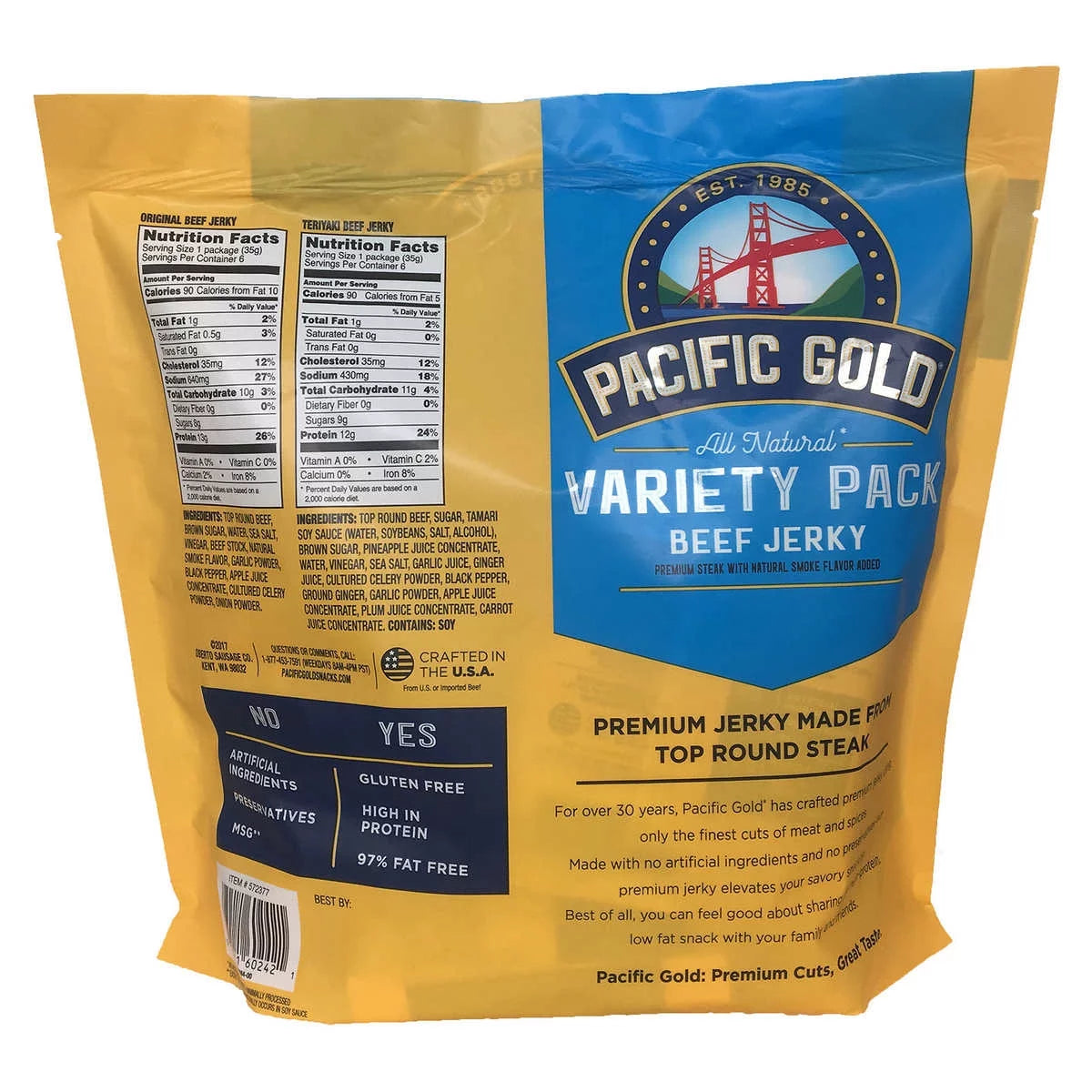 Beef Jerky Variety Pack 15 oz 12-count T392