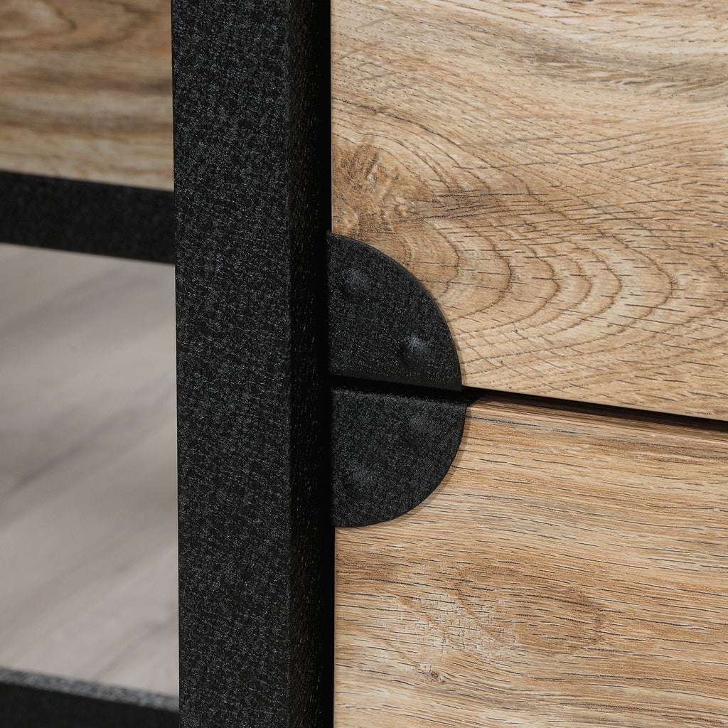 L-Shaped Desk, Milled Mesquite Finish C89994
