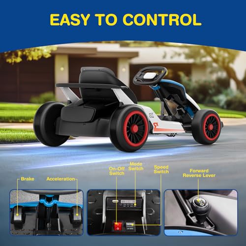 24V Electric Go Kart for Big Kids with 5-Point Safety Belt L11939