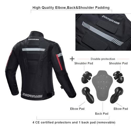 Waterproof Motorcycle Jacket with Armour for Men V4820