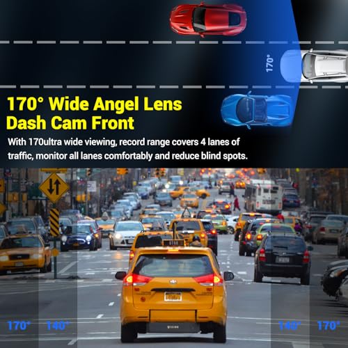 Dash Cam 1080P FHD with 32GB Card, Night Vision, 170° Wide Angle S2225