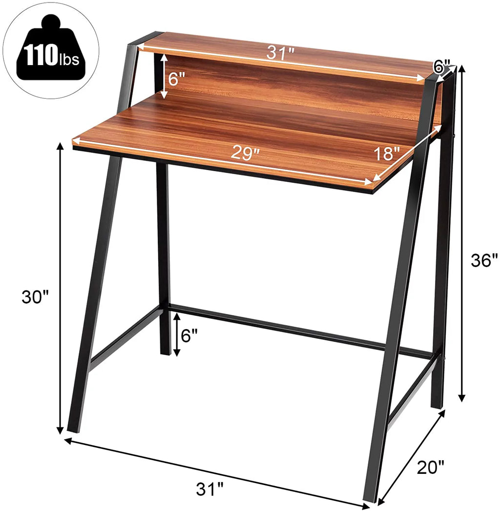 Compact Home Office Desk with Sturdy Frame for Small Spaces J78201