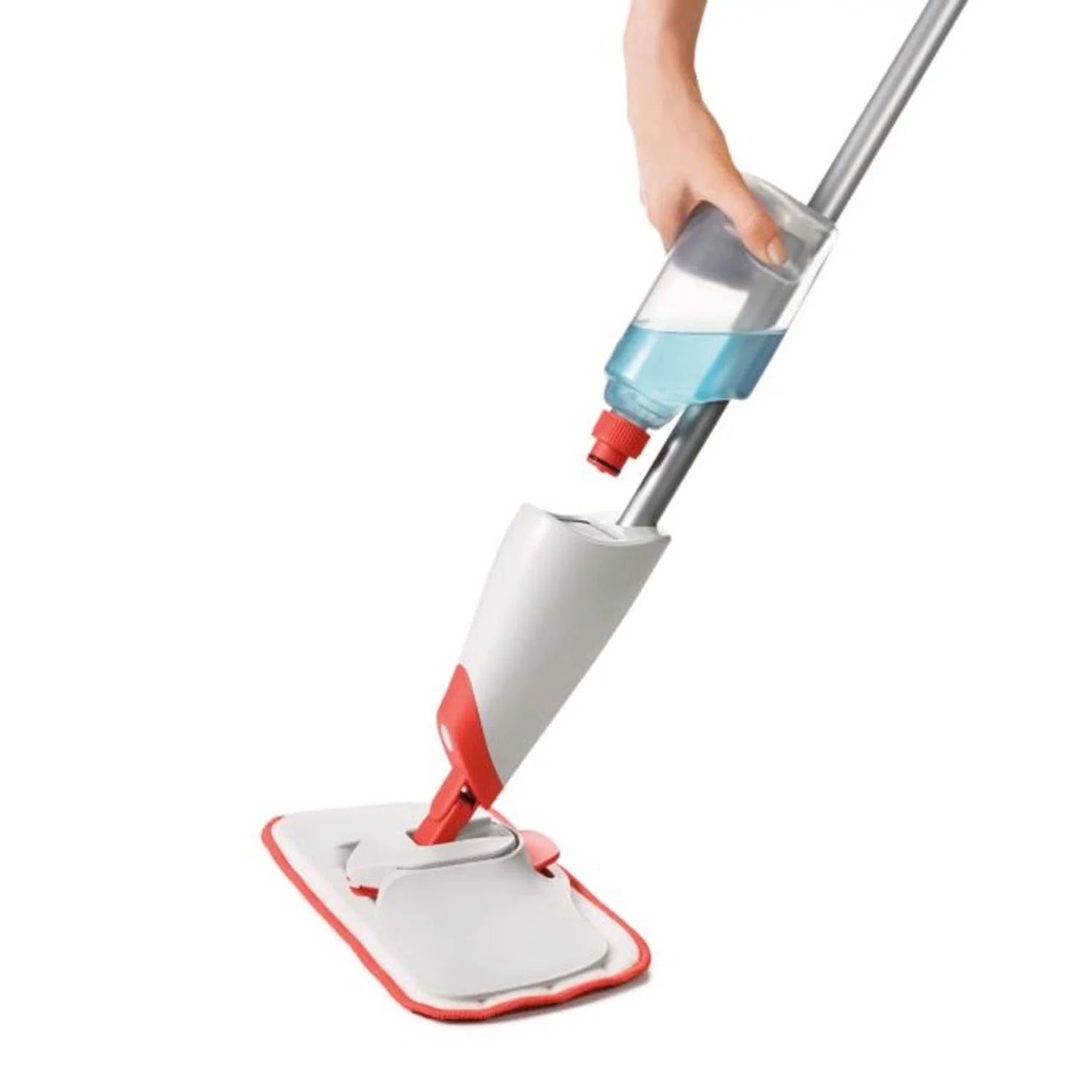 Refillable Wet Floor Spray Mop with Slide Out Scrubber P9063