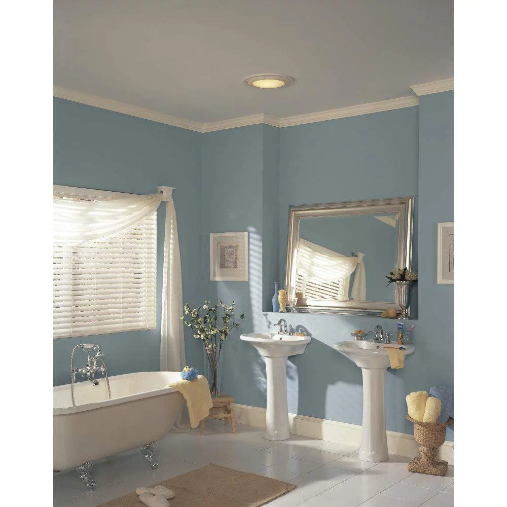 Bathroom Exhaust Fan with Light, White Grille, 100 CFM K1427