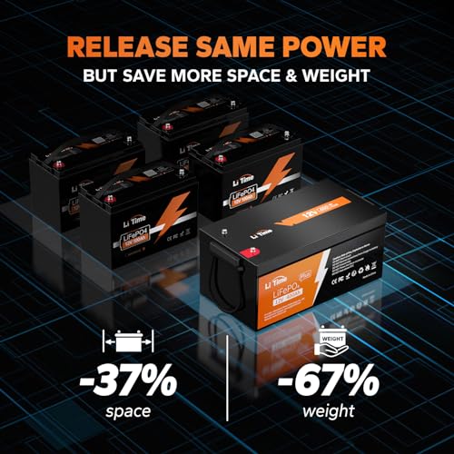 12V 100Ah LiFePO4 Battery Group 31 with Built-in 100A BMS N133