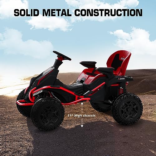24V 4x4 Ride On Toy for Big Kids, 4x200W Motors, 5MPH, Parent Remote, Wide Adjustable Seat, Green L494349