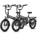 Jasion EB7 2.0/ST Electric Bike for Adults, 1200W Peak Motor 28MPH Max Speed Folding Ebike, 48V 10AH Removable Battery, 20" Fat Tire with Dual Suspension, 7-Speed Electric Bicycles, UL Certifiled