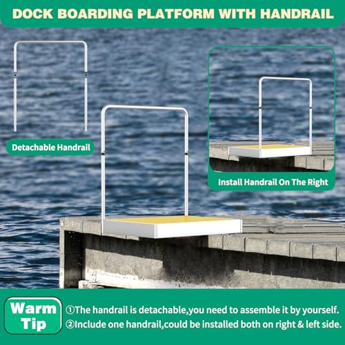 Foldable Dock Boarding Platform with Handrail H7785