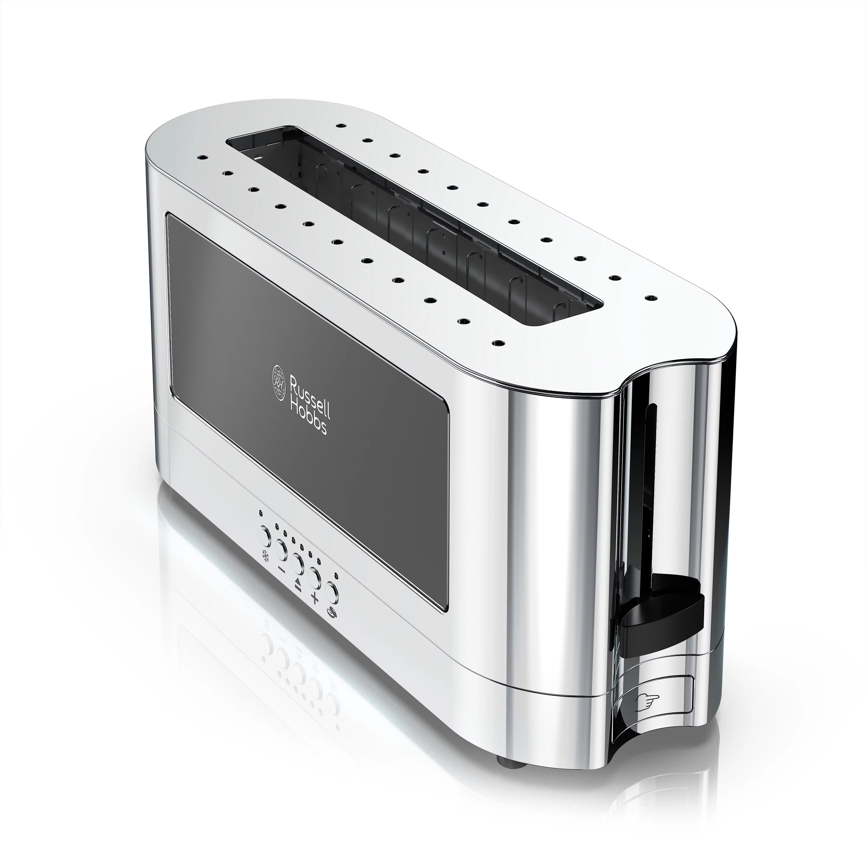 2-Slice Glass Accent Toaster, Black & Silver H6234