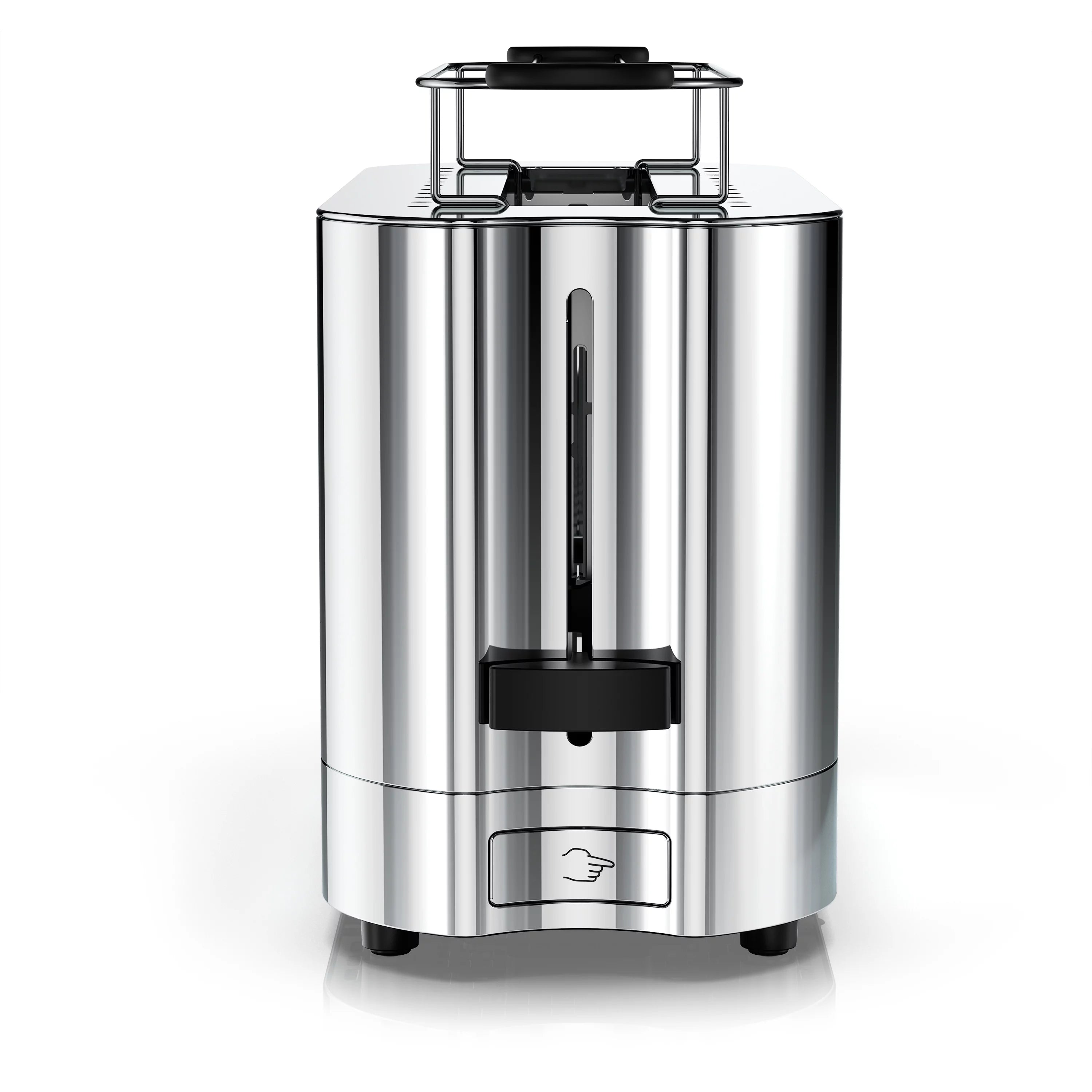 2-Slice Glass Accent Toaster, Black & Silver H6234