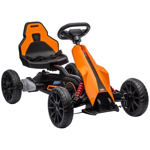 12V Electric Go Kart for Kids, Outdoor Ride-On Toy with Adjustable Speed A571780