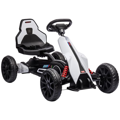 12V Electric Go Kart for Kids, Outdoor Ride-On Toy with Adjustable Speed A571780