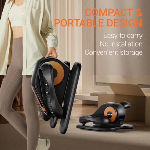 Under Desk Elliptical Machine, Portable Seated Leg Exerciser with Remote M69104