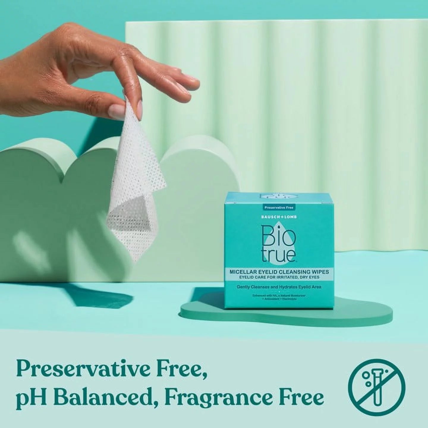 Micellar Eyelid Cleansing Wipes for Irritated and Dry Eyes, Preservative Free, 30 Count Z622