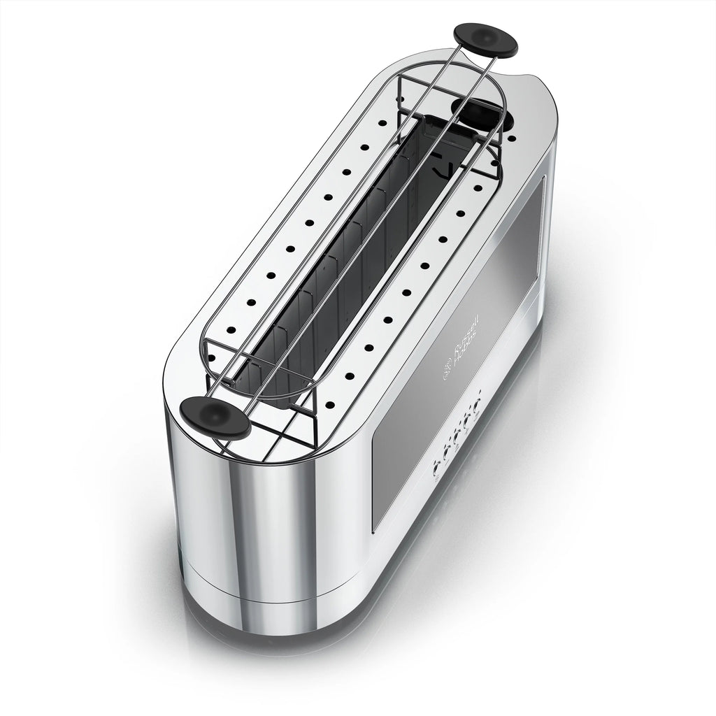 2-Slice Glass Accent Toaster, Black & Silver H6234