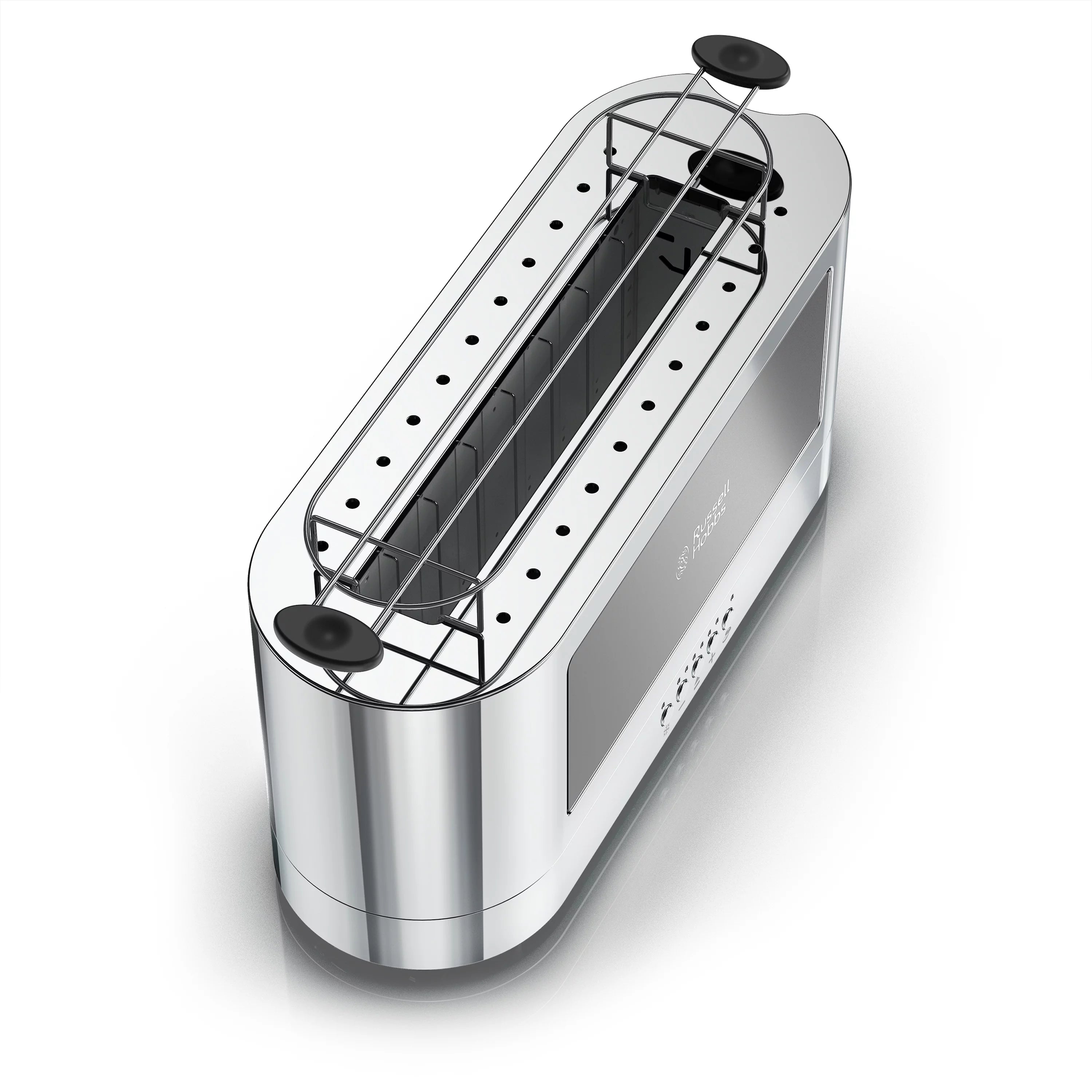 2-Slice Glass Accent Toaster, Black & Silver H6234