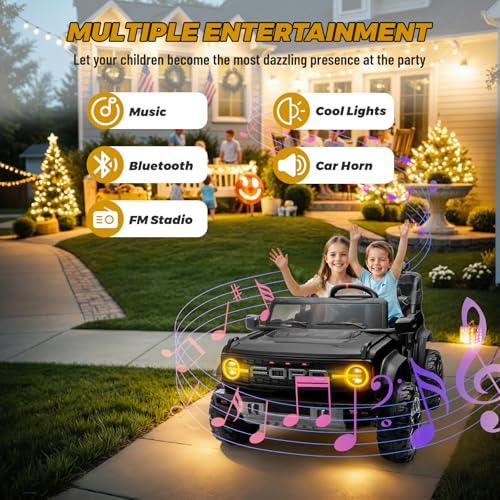 2 Seater Ride On Car for Kids, 24v Electric Truck with Remote Control, Blue O82727