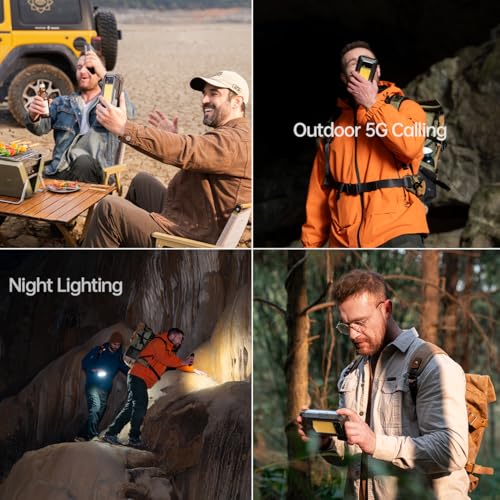 Rugged Smartphone 5G 33000mAh with Projector, 48GB+512GB Unlocked Android 14 L435