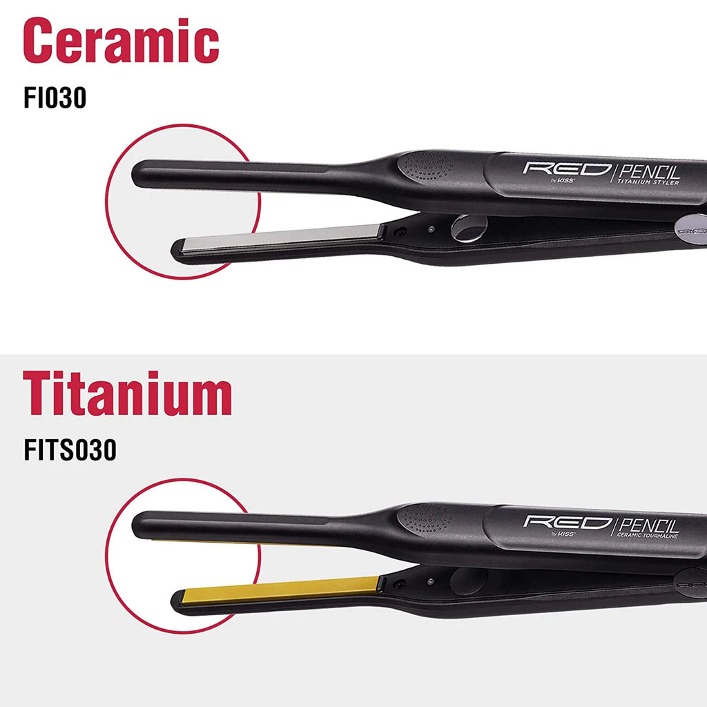 Ceramic Tourmaline Pencil Flat Iron Hair Straightener A7292