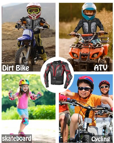 Kids Motorcycle Jacket with Chest Back Elbow Protection A980