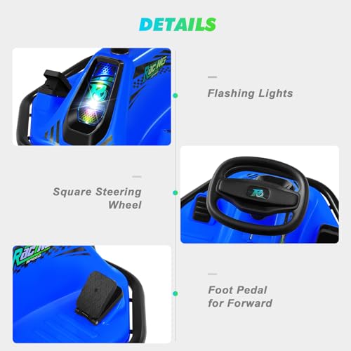24V Electric Drifting Go Kart for Kids with Brushless Motor, Pink G891