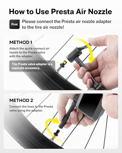 Mini Bike Tire Pump, 150PSI Portable Electric Air Pump with Gauge X1957