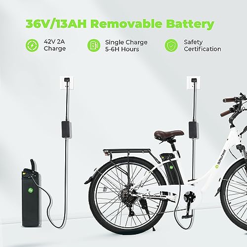 Electric Bike for Adults 750W 28mph with Removable Battery and Fat Tire N46855