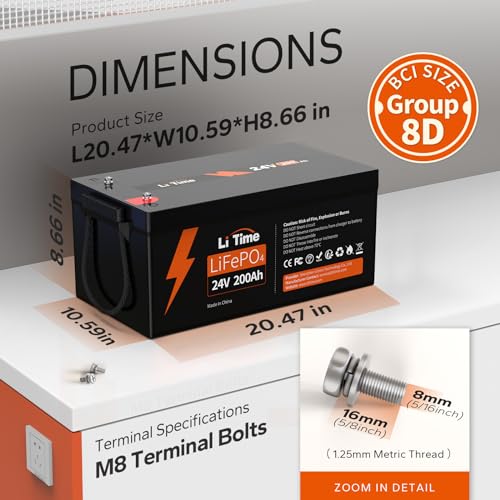 12V 100Ah LiFePO4 Battery Group 31 with Built-in 100A BMS N133